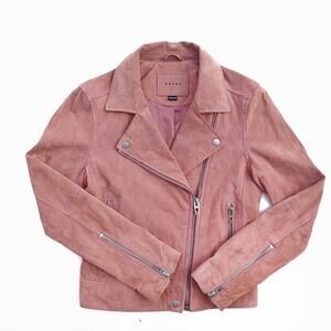 BlankNYC Dusty Rose Suede Moto Jacket  | Boho Luxe | Y2K Coquette Street Style
